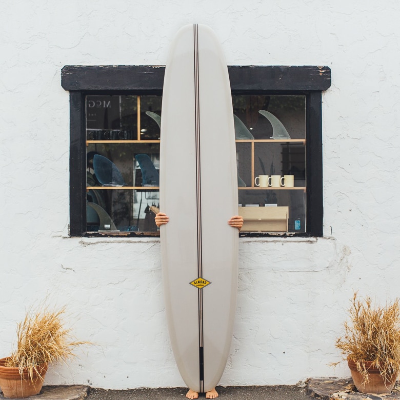 longboard surfboard almond
