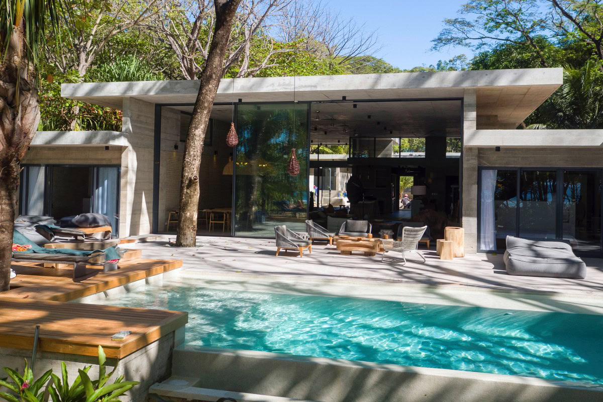tropical luxury villa with infinity pool